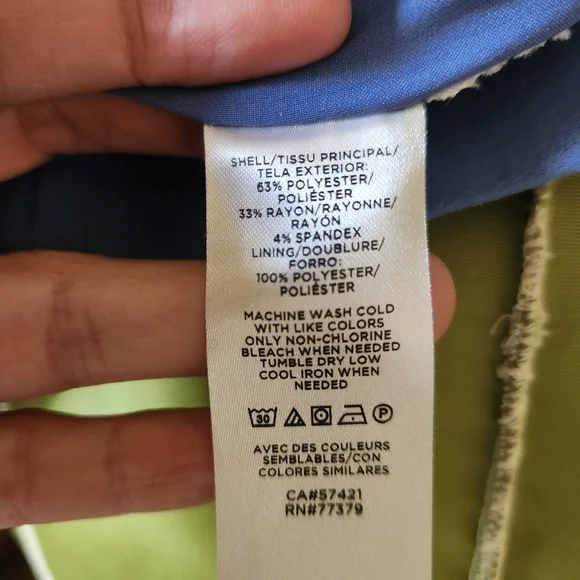 Ann Taylor Blue Ruffle Sheath Dress | Size 10 | Sleeveless V-Neck | Career Work - Picture 12 of 13